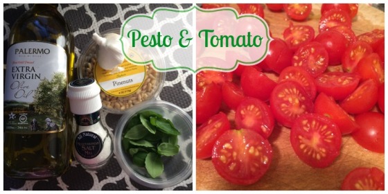 pesto and tomato